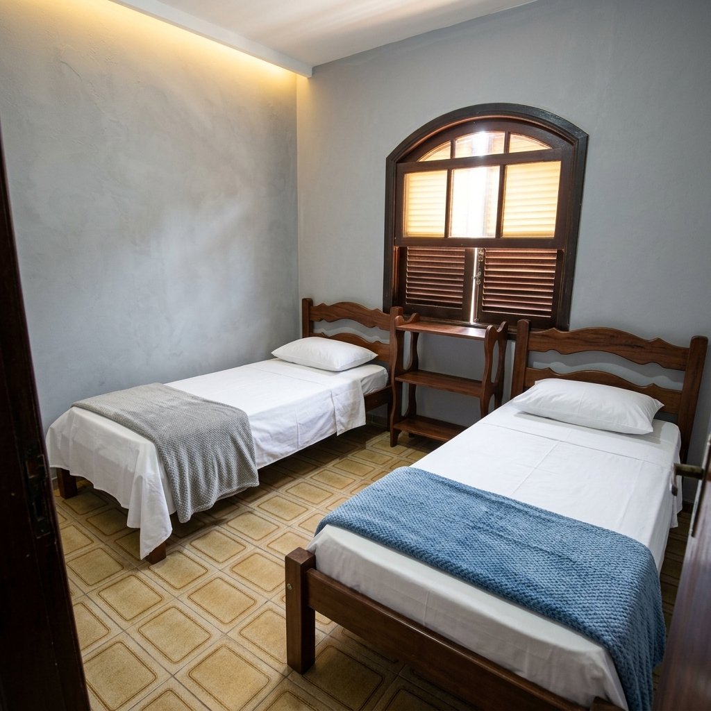 Quarto 2 Camas Solteiro Pousada Canaã